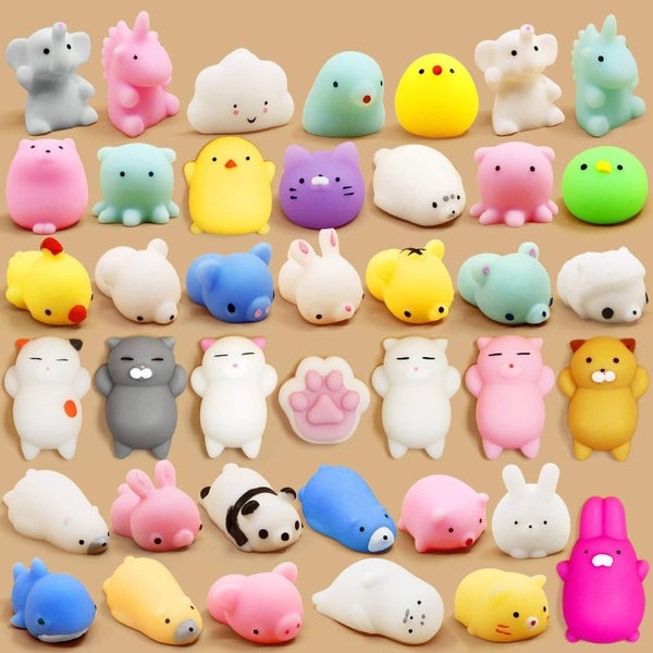 30Pcs Mochi Squishy Toys,Miniature Novelty Toys,Moji Fidget Toys Carousel 2
