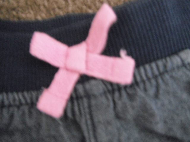 tiny little wonders little girls bloomer denim shorts size 0 6-12m Carousel 4