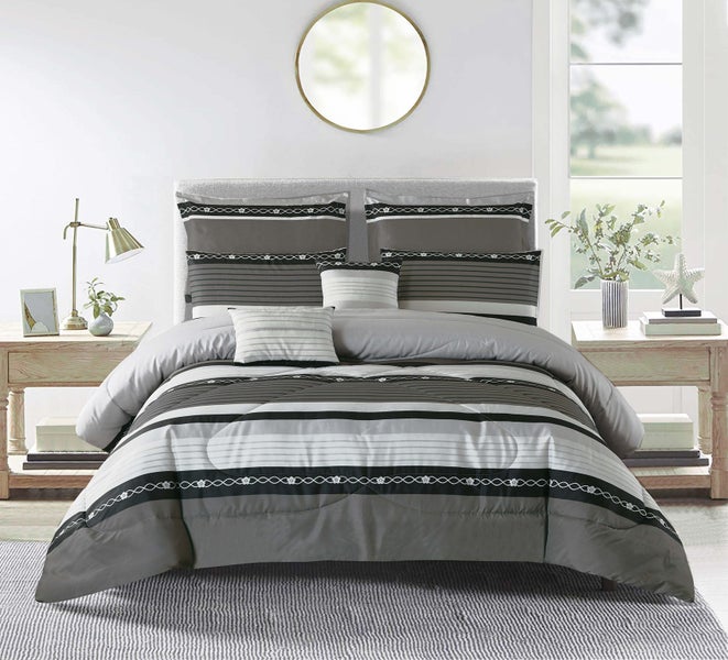 7p LIVEINSTYLE OVERSIZED PRINTED COMFORTER set KING #60 Carousel 1
