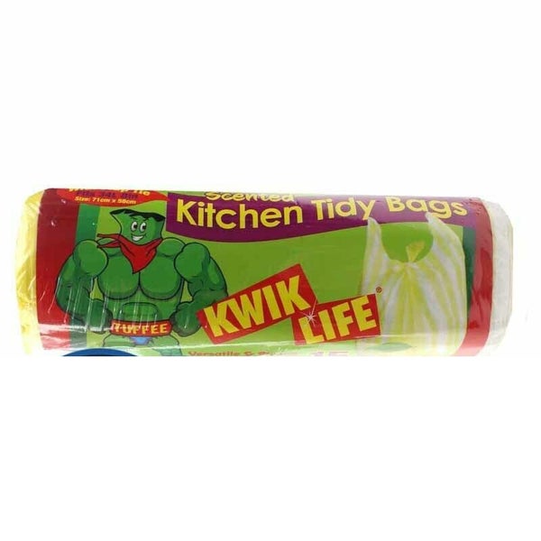 Kwik Life Lemon Scented Kitchen Tidy Bags 34L - 15 Pack Carousel 1