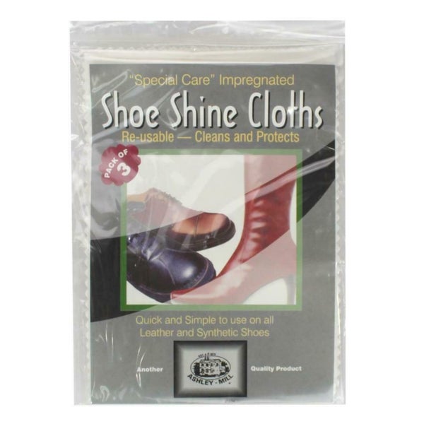 2 x Ashley-Mill Shoe Shine Cloth 3 Pk Carousel 1