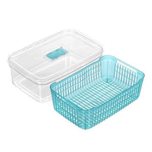 Boxsweden Crystal Plastic Vegetable Storer Fridge Container 4.7L Carousel 4