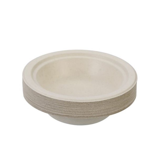 2 x Lemon & Lime ECO Sugarcane Side Bowl Natural - 30 Pack - 18cm Carousel 2