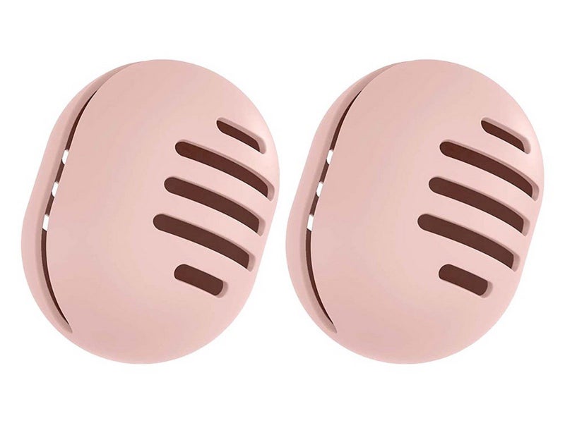 2Pcs Silicone Makeup Sponge Holder Shatterproof Beauty Make Up Blender Case Pink Carousel 2