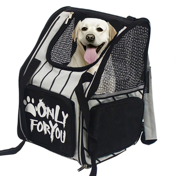 SOGA Black Pet Carrier Backpack Breathable Mesh Portable Safety Travel Essent... Carousel 1