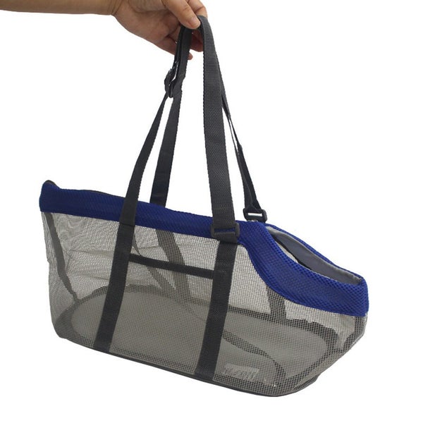 SOGA Grey Pet Carrier Bag Breathable Net Mesh Tote Pouch Dog Cat Travel Essen... Carousel 9