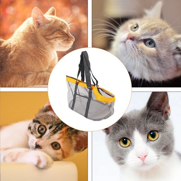 SOGA Orange Pet Carrier Bag Breathable Net Mesh Tote Pouch Dog Cat Travel Ess... Carousel 2