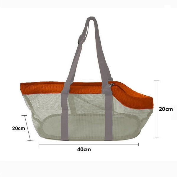 SOGA Orange Pet Carrier Bag Breathable Net Mesh Tote Pouch Dog Cat Travel Ess... Carousel 8