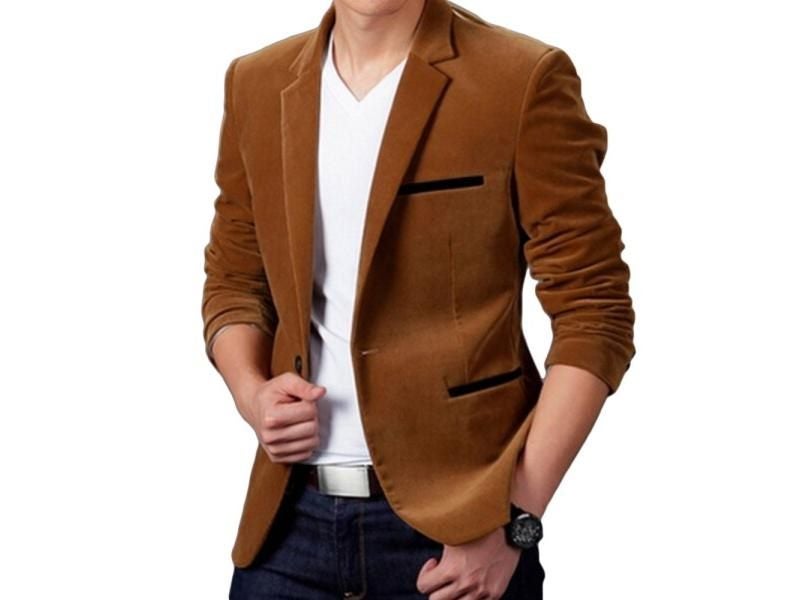 Luxury Men's Blazer Autumn Fashion Slim Fit Business Coat Carousel 2