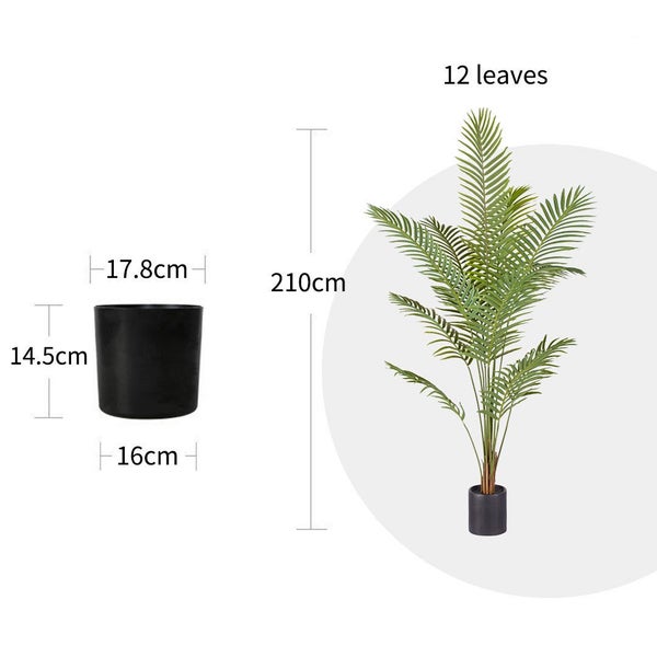 SOGA 2X 210cm Green Artificial Indoor Rogue Areca Palm Tree Fake Tropical Pla... Carousel 2
