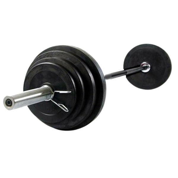 Olympic Weights Set /75kg Rubber Weights & 7FT Bar NEW Carousel 1