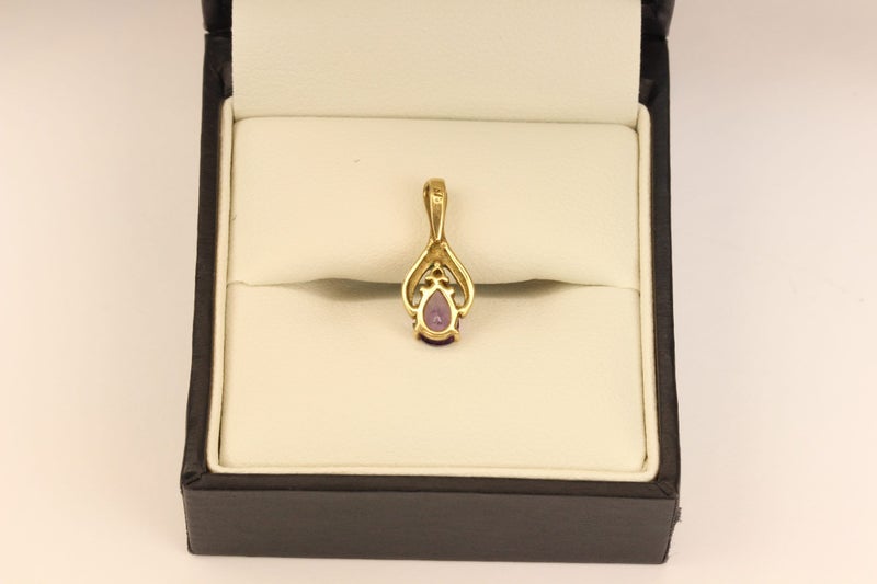 9ct Amethyst & Diamond Pendant Carousel 2