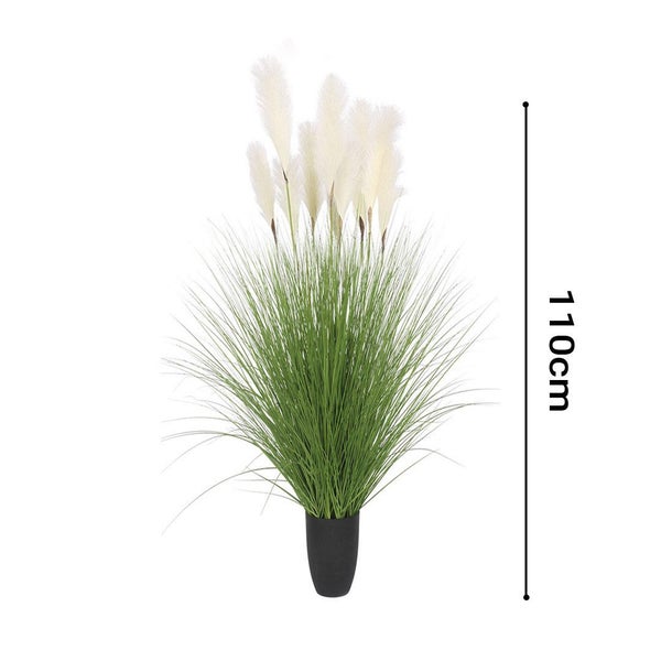 SOGA 110cm Artificial Indoor Potted Reed Bulrush Grass Tree Fake Plant Simula... Carousel 2