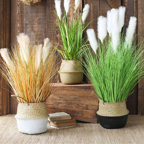 SOGA 110cm Artificial Indoor Potted Reed Bulrush Grass Tree Fake Plant Simula... Carousel 10