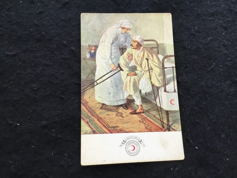 WW1 Turkish Red Crescent post card nurse Carousel 1
