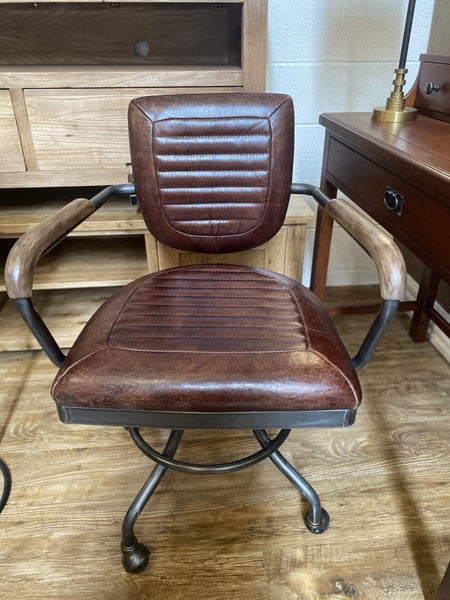 Urbano Interiors - Rio Vintage Brown Leather Office Chair- IN STOCK NOW! Carousel 2