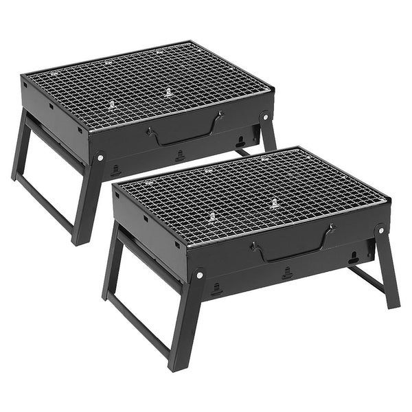 SOGA 2X 43cm Portable Folding Thick Box-Type Charcoal Grill for Outdoor BBQ C... Carousel 1