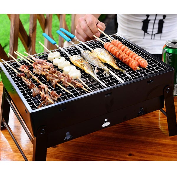 SOGA 2X 43cm Portable Folding Thick Box-Type Charcoal Grill for Outdoor BBQ C... Carousel 8