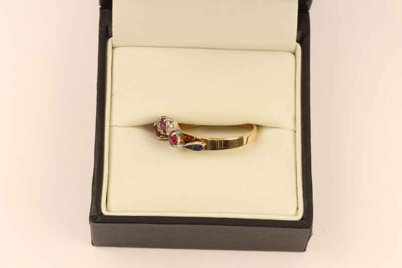 9ct Red spinel and Diamond ring Carousel 2