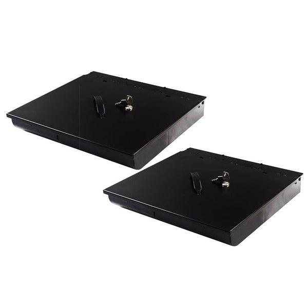 SOGA 2X 4 Bills 8 Coins Cash Tray With Lockable Lid Heavy Duty Spare Cash Tra... Carousel 1