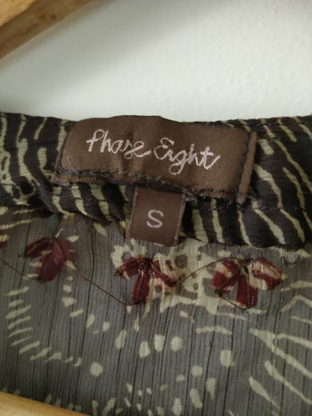 Phase Eight beaded brown sheer longsleeve kaftan S Carousel 2