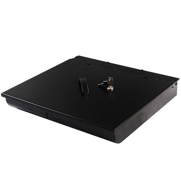 SOGA 4 Bills 8 Coins Cash Tray With Lockable Lid Heavy Duty Spare Cash Tray B... Carousel 1