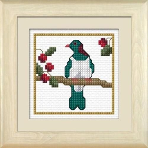 Lyn Manning New Zealand Birds - Kereru the Wood Pigeon - Cross Stitch Kit Carousel 1