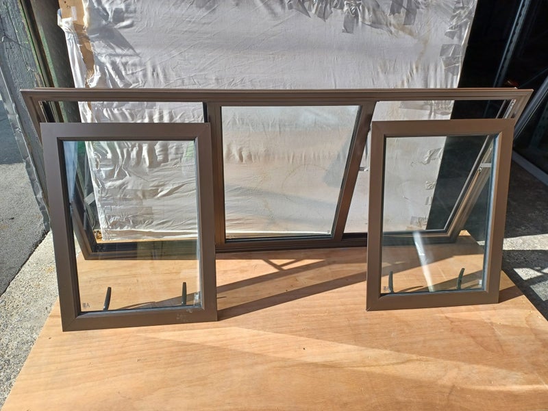 *NEW BROWN ALUMINIUM DOUBLE GLAZED WINDOW:1000HX2400W Carousel 2