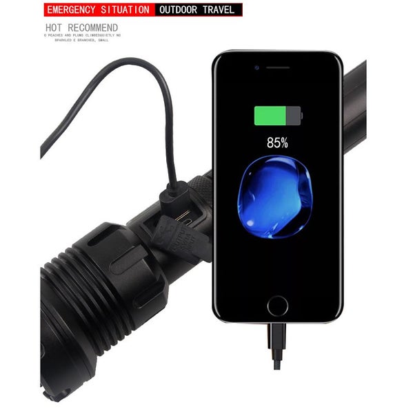 LED Torch Rechargeable High Lumens Flashlight with two 26650 Batteries62931721736449112