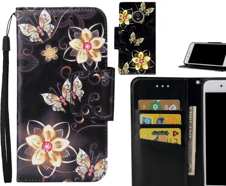 Moto G5 Case wallet fine leather case printed Carousel 1