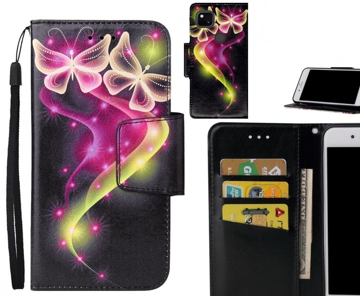 Google Pixel 4A 4G Case wallet fine leather case printed Carousel 1