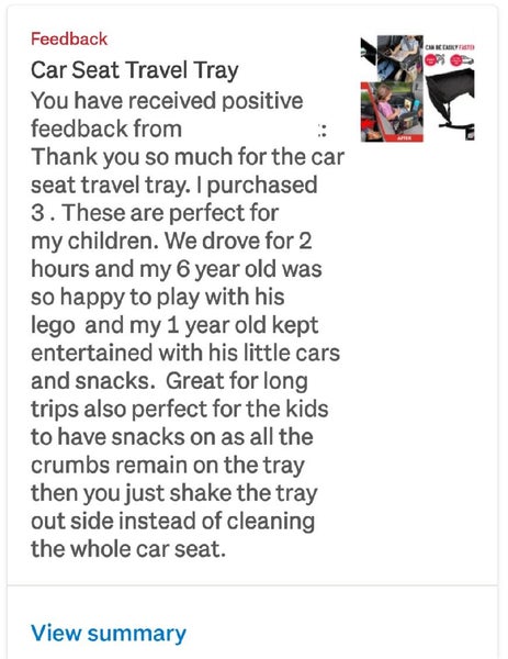 Brand New Kids Car seat Table Play Tray for Road Trip Activities *Sale NOW* Carousel 2