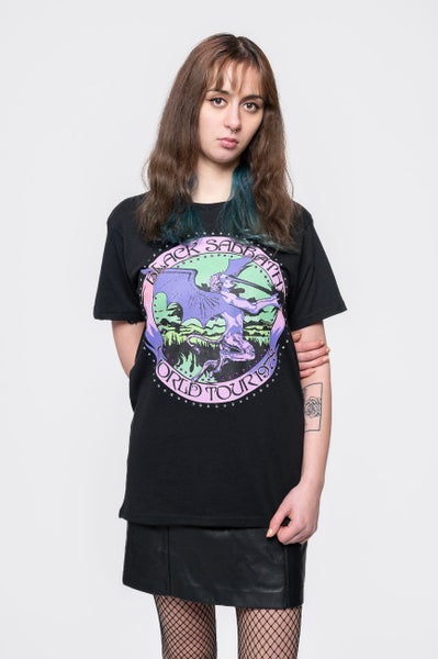 Black Sabbath T Shirt Tour 1978 Diamante Logo new Official Unisex Black Carousel 5