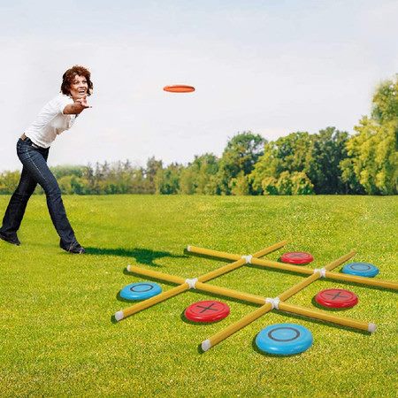 Giant Tic Tac Toe Game PVC Framed Bean Bag Toss Game for Adults Carousel 1