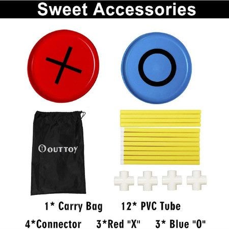 Giant Tic Tac Toe Game PVC Framed Bean Bag Toss Game for Adults Carousel 2