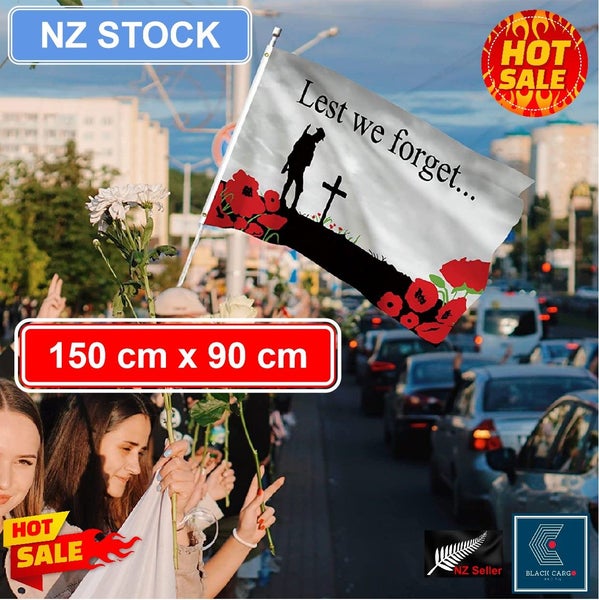 WW1 Antiques Vintage Militaria Historic ANZAC Day Flag *Local STOCK NOW* Carousel 1