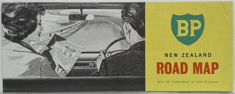 BP ROAD MAP of New Zealand 1962 - NEW Carousel 1
