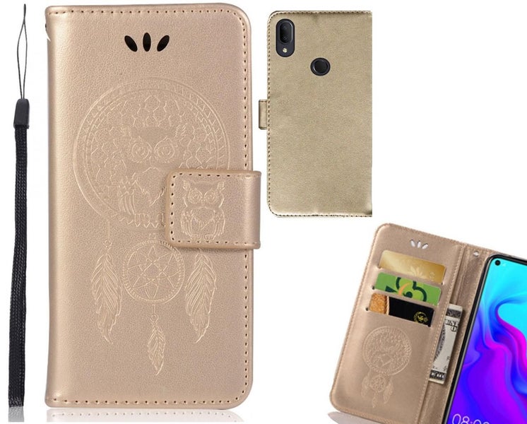 Alcatel 3v Case Embossed leather wallet case owl Trade Me