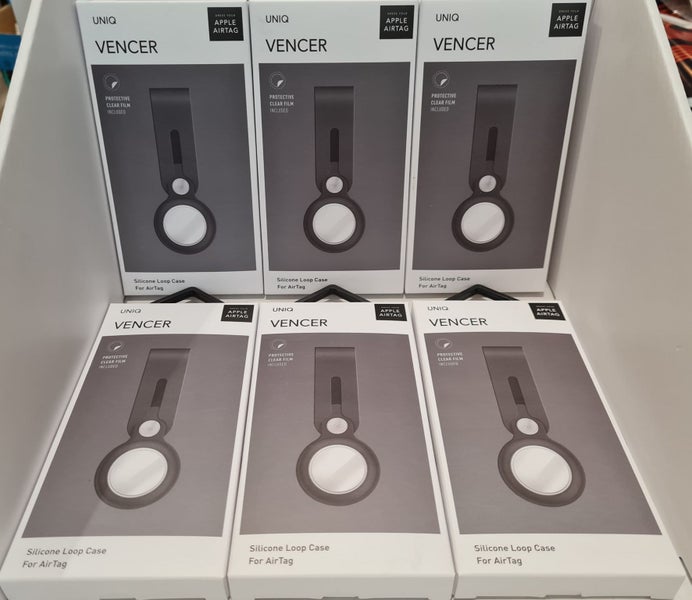 Apple Air Tag Uniq Vencer Silicone Loop Case Dark Grey Carousel 1