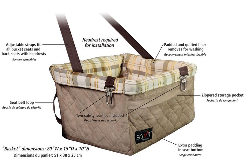 PETSAFE HAPPY RIDE QUILTED BOOSTER SEAT UP TO 8KG Carousel 2