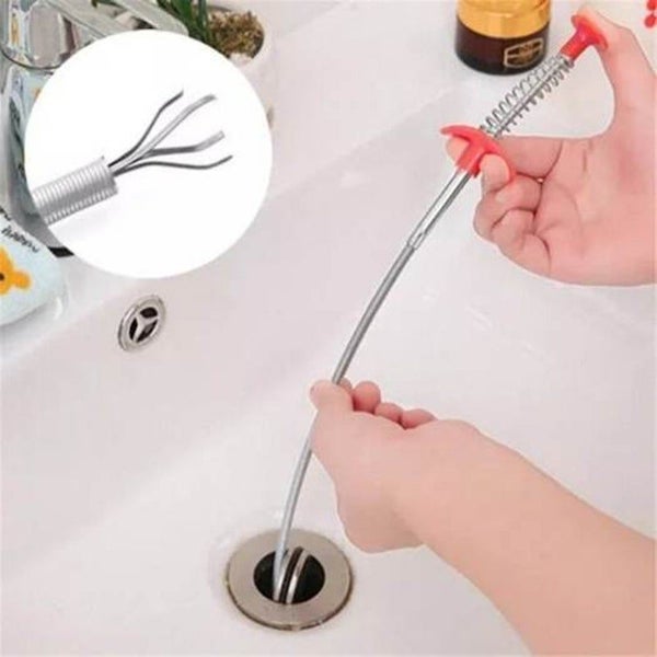 Bendable Pipe Cleaner Sewer Tub Hair Removal Toilet Kitchen Cleaning Tools Silve Carousel 2