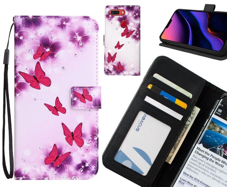 Oppo R15 Pro Case 3 card leather wallet case printed ID Carousel 1