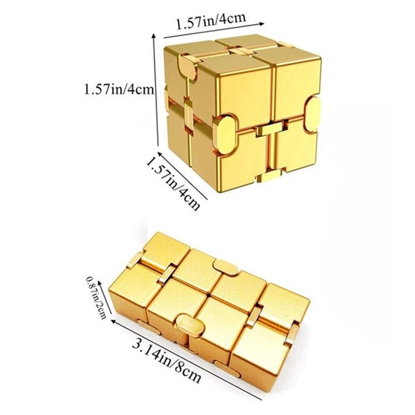 Metal Infinity Cube Anti Stress Aluminum Alloy Anti Anxiety Cubic Fidget Toys F Carousel 2