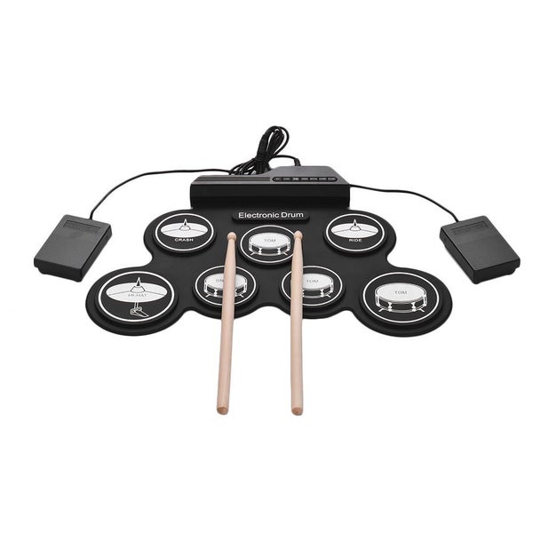 Compact Size Usb Roll Up Silicon Drum Set Digital Electronic Kit With Drumstick Carousel 2