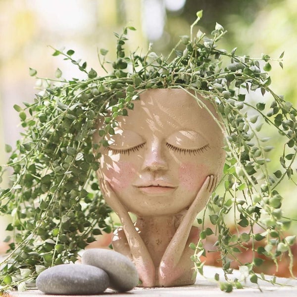 Cute Face Resin Flower Pot Succulent Planter Vase Vases Carousel 2