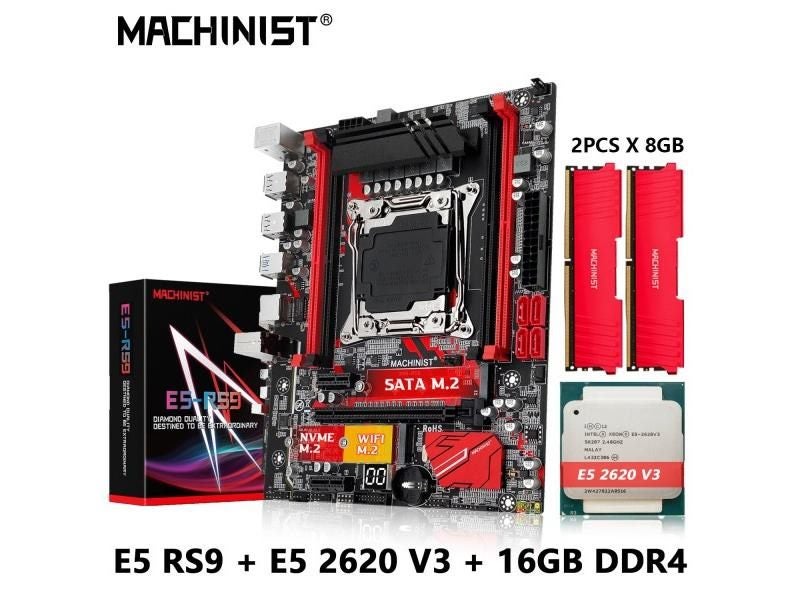 MACHINIST RS9 X99 Motherboard Combo Kit Set With Intel Xeon E5 2620 V3 CPU LGA Carousel 1