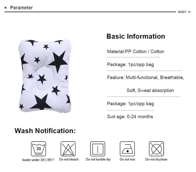 Baby Concave Pillow Infant Boys Girls Sleeping Cushion Neck Support Pillows Kids Carousel 2