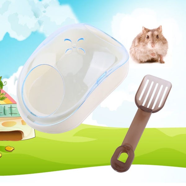 Hamsters Mice Gerbils Mouse Cage Corner Toilet Potty Box With Star Roof & Scoop Carousel 2