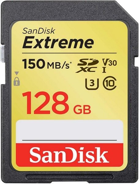 SANDISK EXTREME SDXC 128GB UP TO 150MB/S SD CARD CLASS 10 U - SDSDXVA-128G-GNCIN Carousel 1