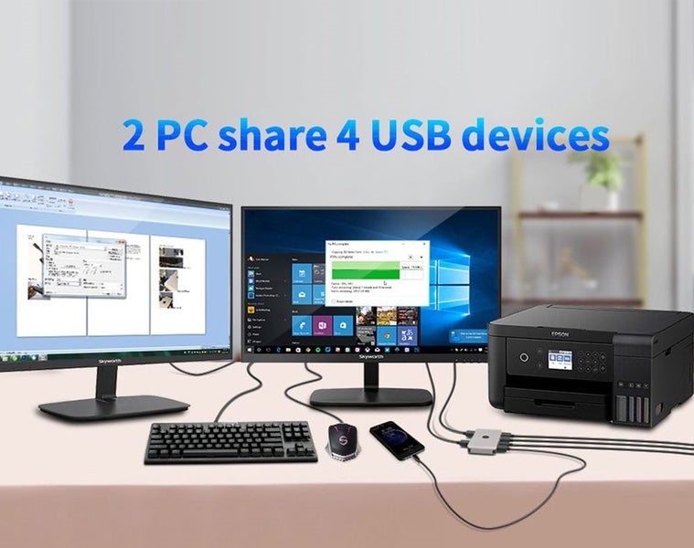 USB KVM Switch Splitter 4 Ports - (Auckland Clearance) Carousel 2